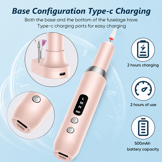 🔥Limit Time 50% OFF🔥Cordless Electric Nail Drill Machine with Charging Base
