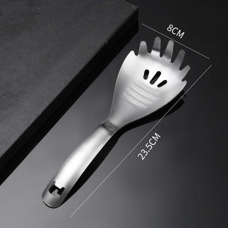 Multipurpose Stainless Steel Kitchen Spoon‑2‑in‑1 Cooking Utensil with Grater & Drain Holes, Multi‑Function Skimmer Spoon for Straining, Stirring, Grating Ginger Garlic