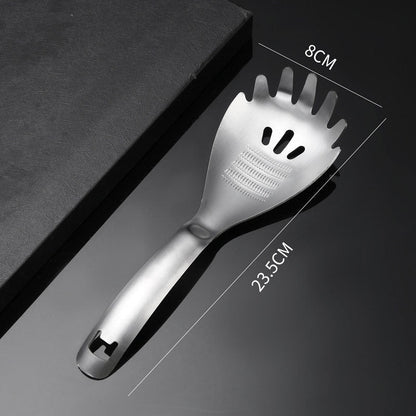 Multipurpose Stainless Steel Kitchen Spoon‑2‑in‑1 Cooking Utensil with Grater & Drain Holes, Multi‑Function Skimmer Spoon for Straining, Stirring, Grating Ginger Garlic
