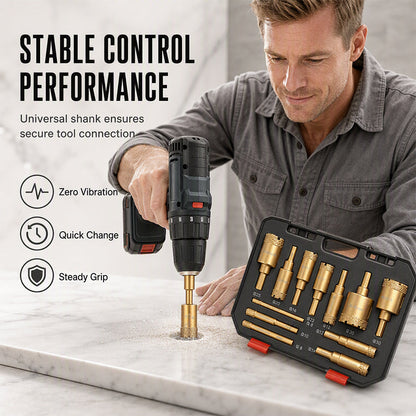 🛠️12-Piece Dry Diamond Tile Hole Saw Kit