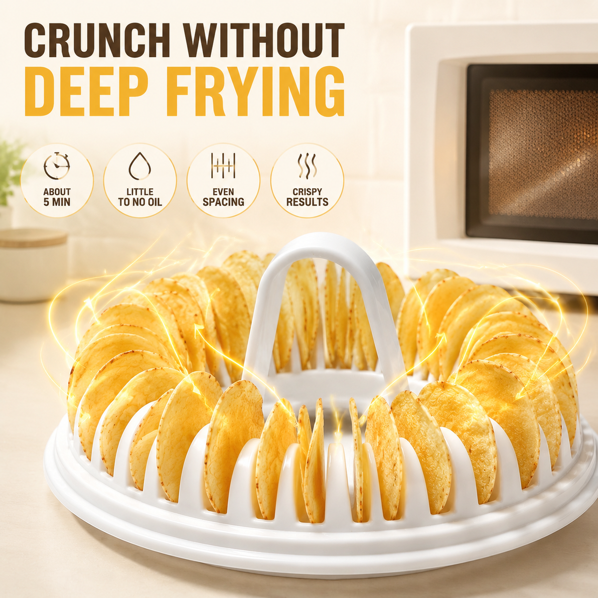 Microwave Potato Chip Maker with Slicer Bowl Set