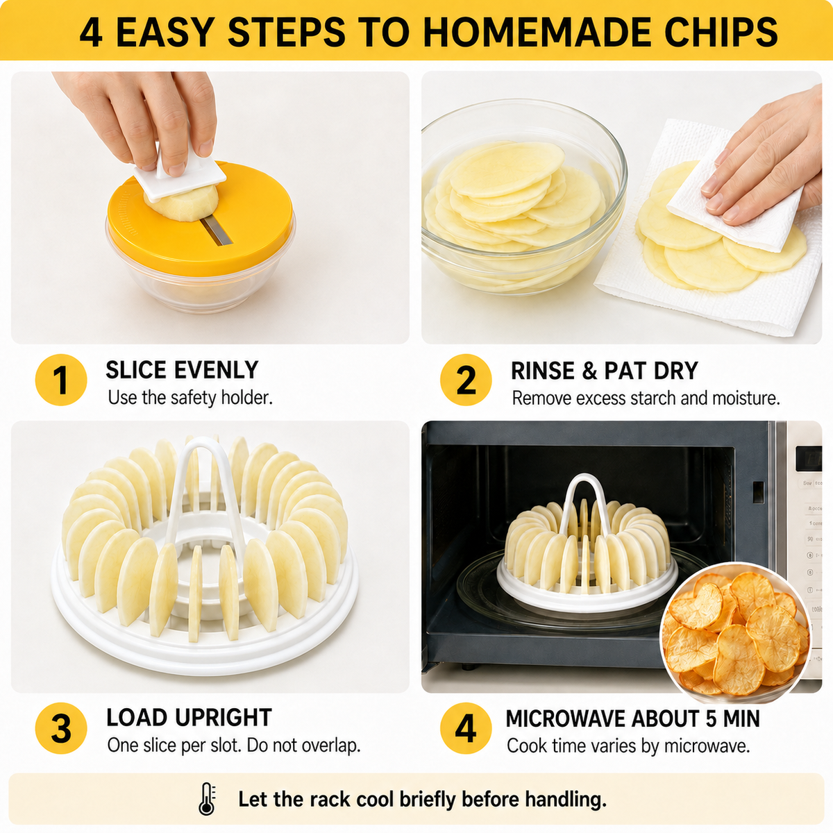 Microwave Potato Chip Maker with Slicer Bowl Set