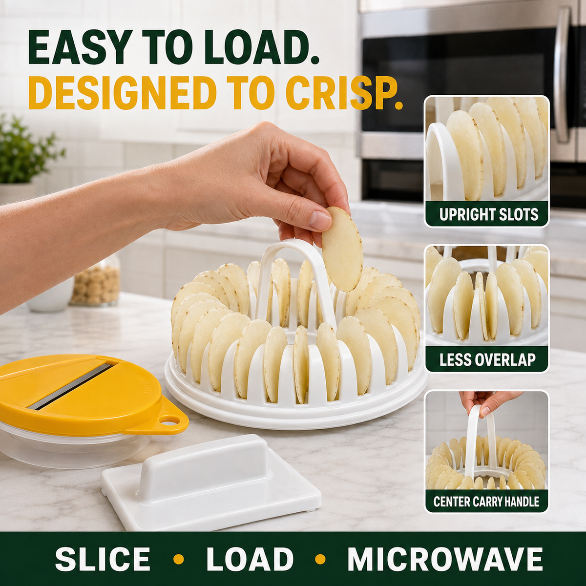 Microwave Potato Chip Maker with Slicer Bowl Set