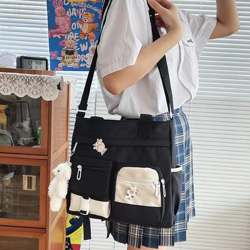 🏆Flash Sale 50K+ SOLD!🔥Cute Messenger Bag for Teen Girls with 2 Badges
