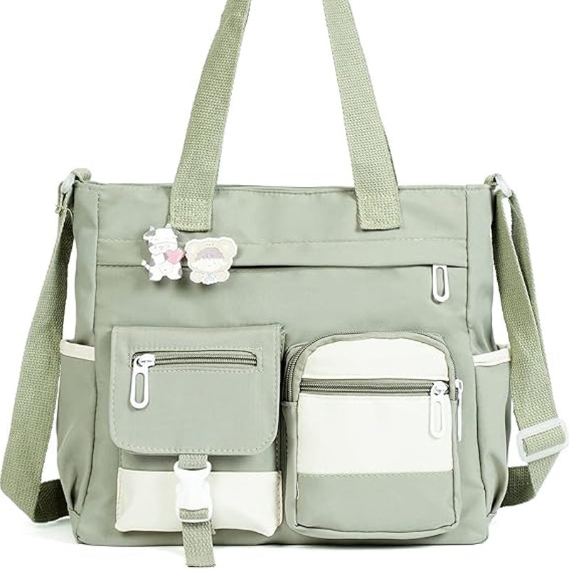 🏆Flash Sale 50K+ SOLD!🔥Cute Messenger Bag for Teen Girls with 2 Badges
