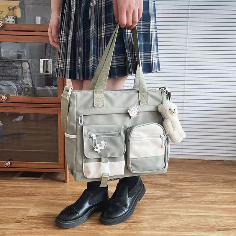 🏆Flash Sale 50K+ SOLD!🔥Cute Messenger Bag for Teen Girls with 2 Badges