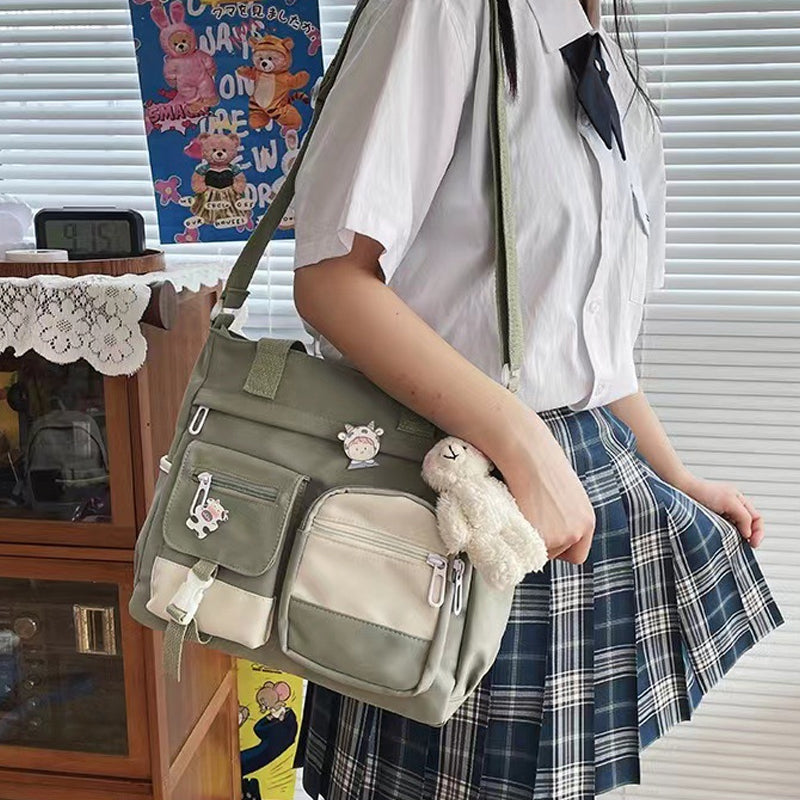 🏆Flash Sale 50K+ SOLD!🔥Cute Messenger Bag for Teen Girls with 2 Badges