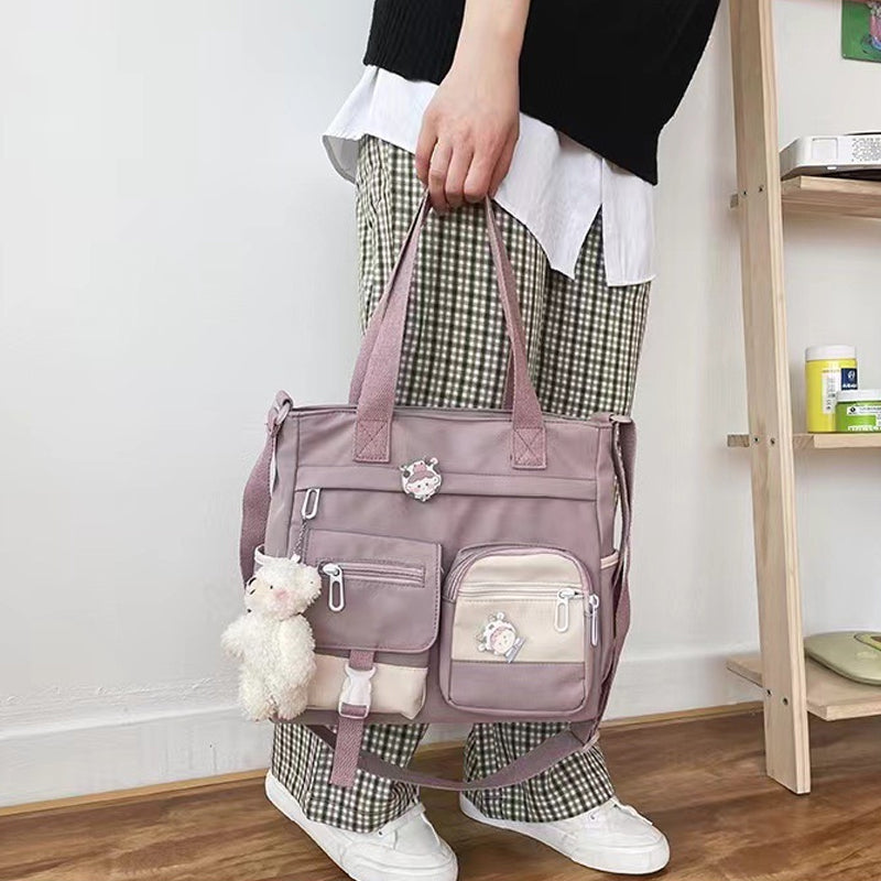 🏆Flash Sale 50K+ SOLD!🔥Cute Messenger Bag for Teen Girls with 2 Badges