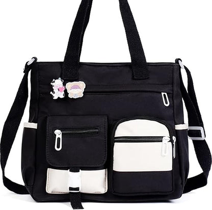 🏆Flash Sale 50K+ SOLD!🔥Cute Messenger Bag for Teen Girls with 2 Badges