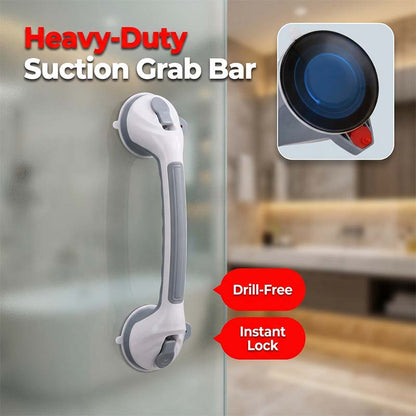 📢📢50% OFF NOW!! ⏰No-drill Suction Safety Grab Bar – Stable Support Handle for Bathroom, Shower & Toilet