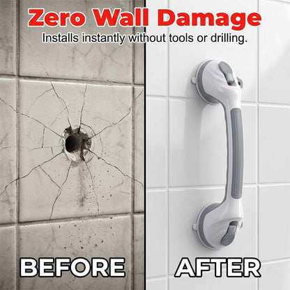 📢📢50% OFF NOW!! ⏰No-drill Suction Safety Grab Bar – Stable Support Handle for Bathroom, Shower & Toilet