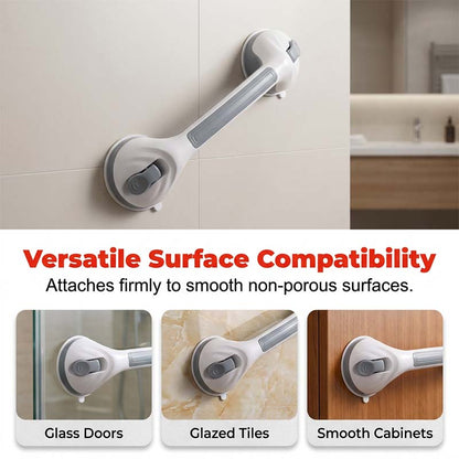 📢📢50% OFF NOW!! ⏰No-drill Suction Safety Grab Bar – Stable Support Handle for Bathroom, Shower & Toilet