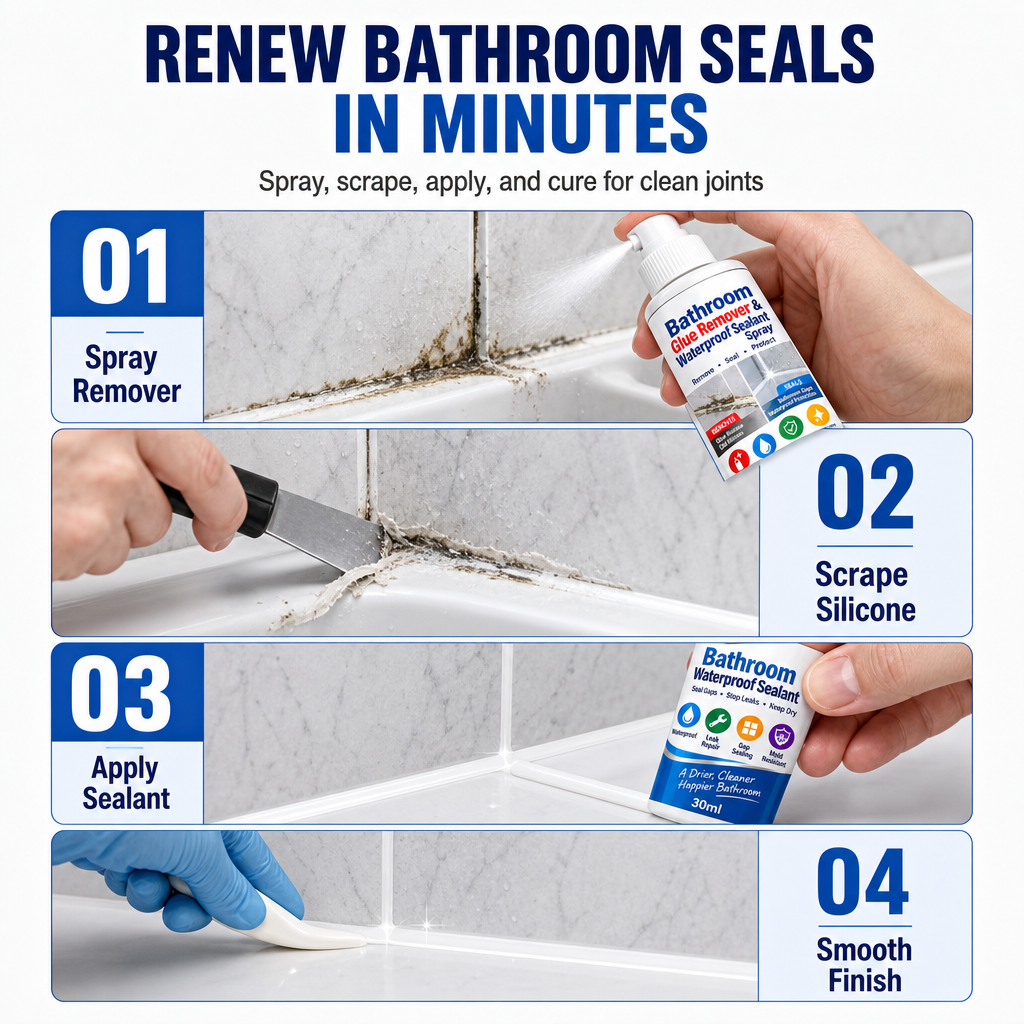 🔥Buy 1 Get 1 Free🔥Bathroom Glue Remover and Waterproof Sealant Set