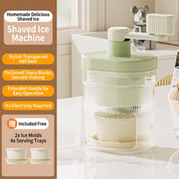 Includes two freezer bowls and four plates