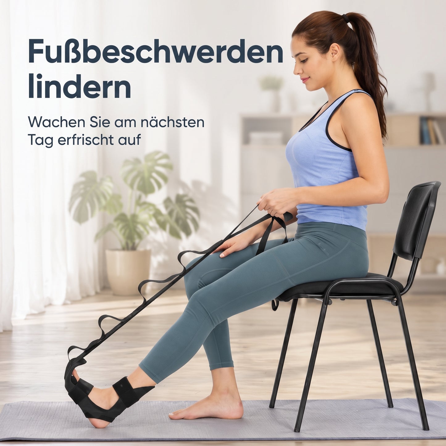 🔥Kauf 1, erhalte 1 gratis🔥 Multifunktionaler Fuß- & Beindehnungsgurt – Training & Rehabilitation