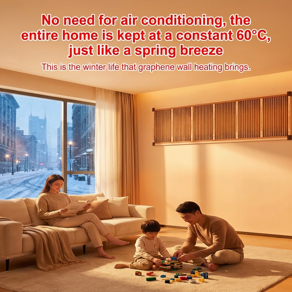 🔥3-Second Rapid Heating Honeycomb Graphene Far-Infrared Ceramic Wall Heater | Low Noise, Energy Efficient Indoor Wall Mount Space Heater