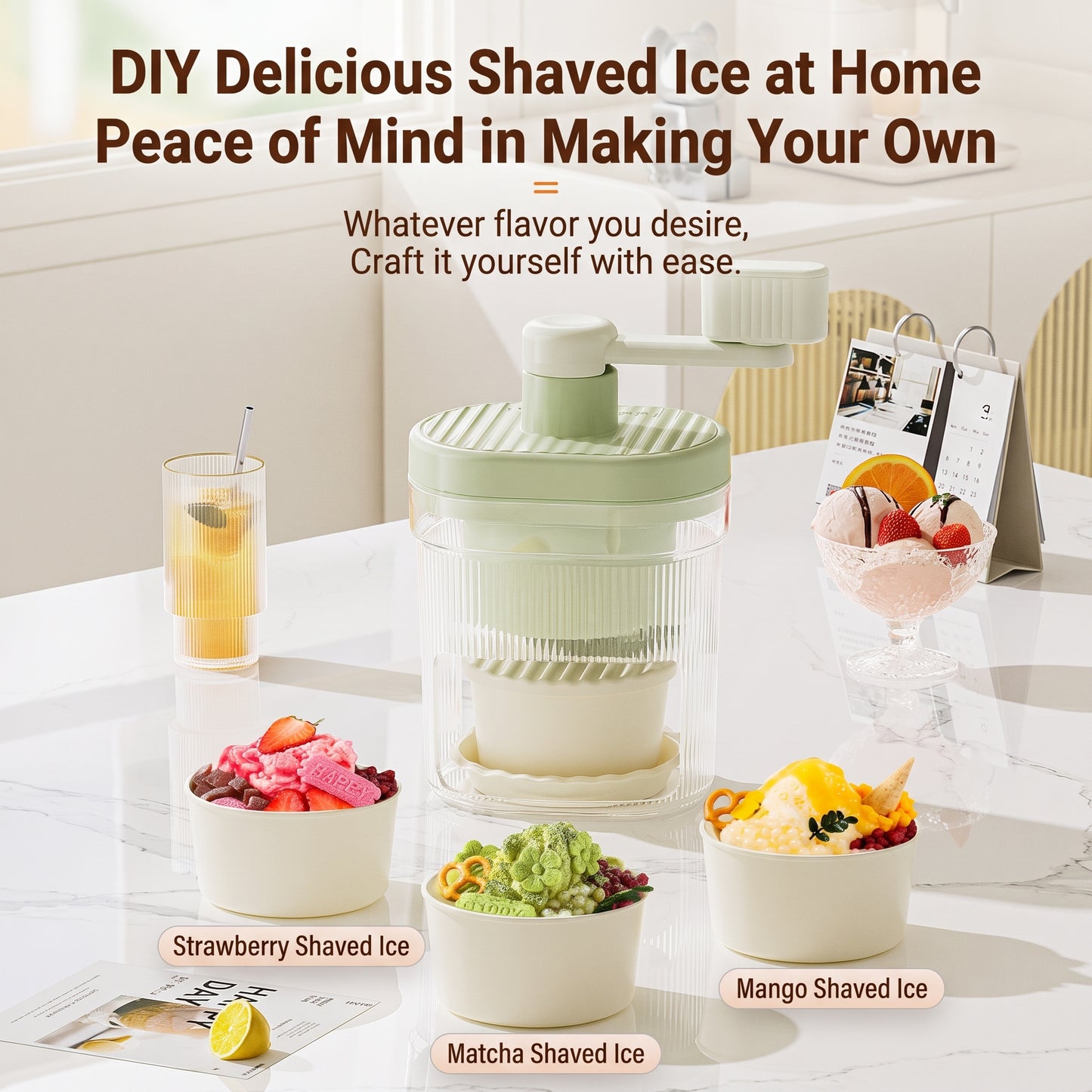 ❄️No Power Hand Crank Ice Shaver