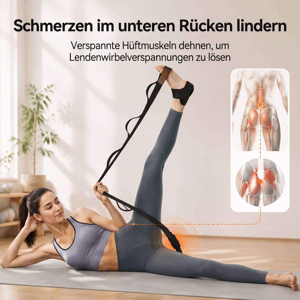 🔥Kauf 1, erhalte 1 gratis🔥 Multifunktionaler Fuß- & Beindehnungsgurt – Training & Rehabilitation